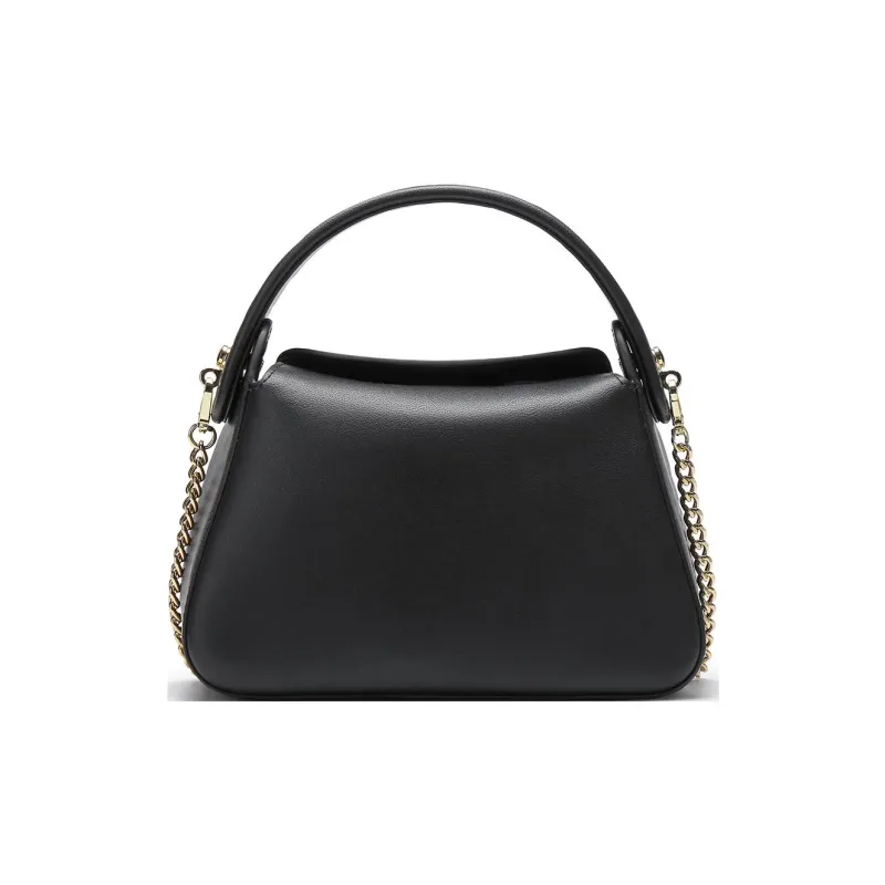 Montagut Cow Leather Handbag Regular Women's Black/Silver/Light Green-3