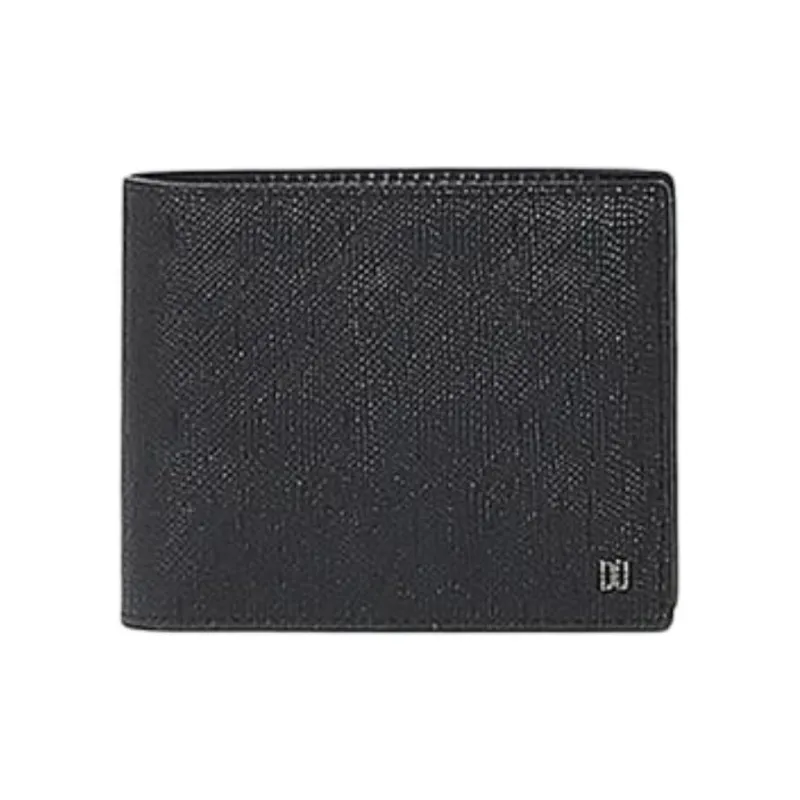 DAKS Leather Wallet Men's Black-0