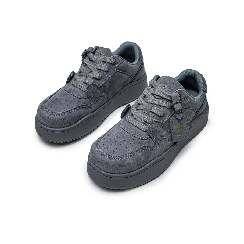 Journey Of Inspiration Slip Resistant Height Increasing Low Top Skateboard Shoes Unisex Gray-2