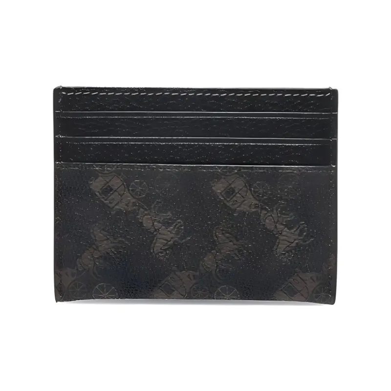 COACH Coated Canvas With Leather Coin Purses Card Holders Women's Dark Brown Print-2