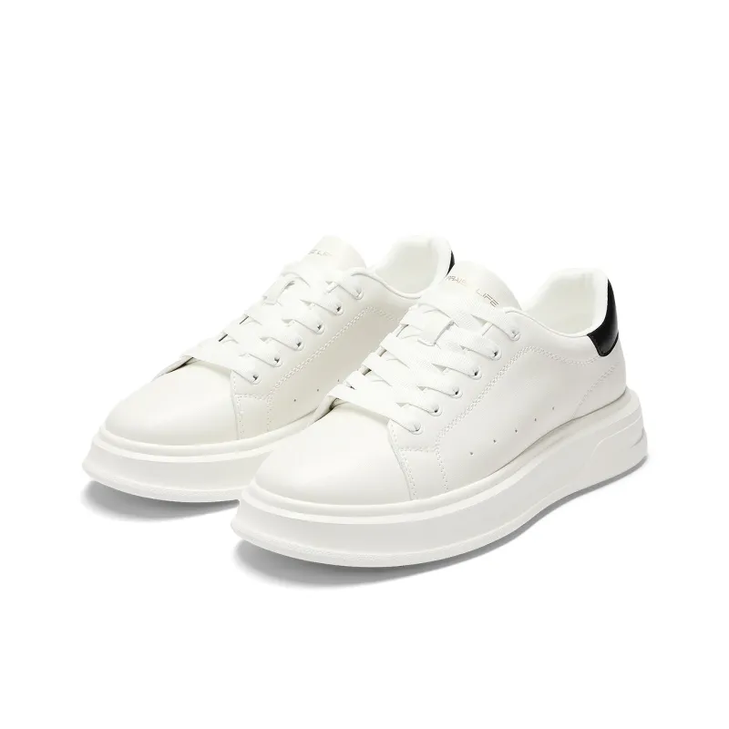 HLA Drawstring Lace Up Color Blocking Inlaid Letter Print Round Tip Breathable Casual Shoes-1