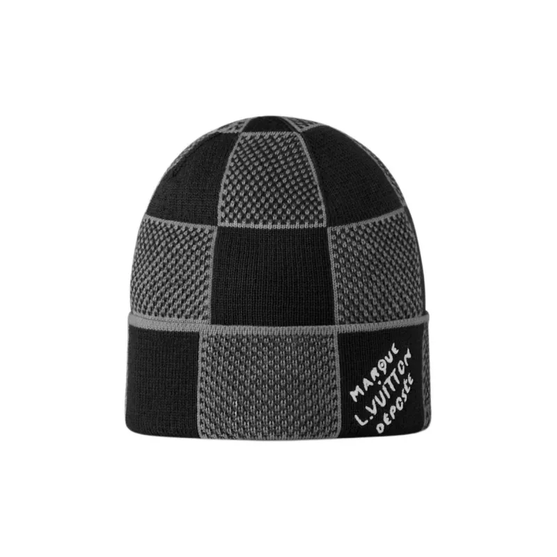 LOUIS VUITTON Sheep Wool Beanies Men's Dark Gray-2