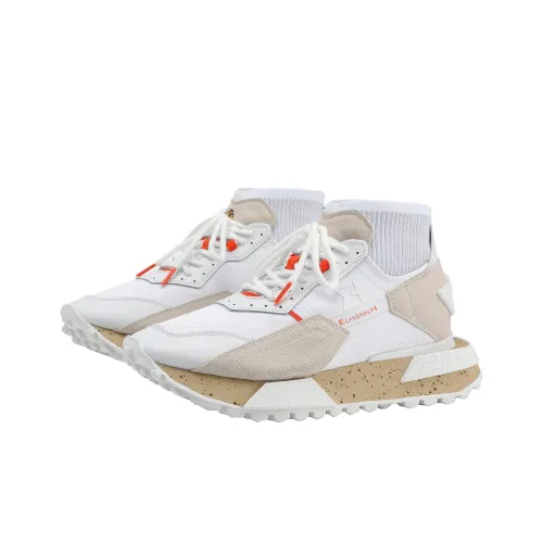 ELHANN.H Anti Slip Wear Resistant High Top Casual Shoes Men's White