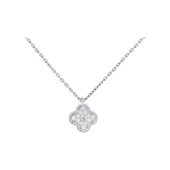 Van Cleef & Arpels 18K White Gold Necklaces Women's White Gold