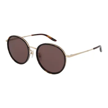 GUCCI Metal Acetate Round Sunglasses Women's Gold