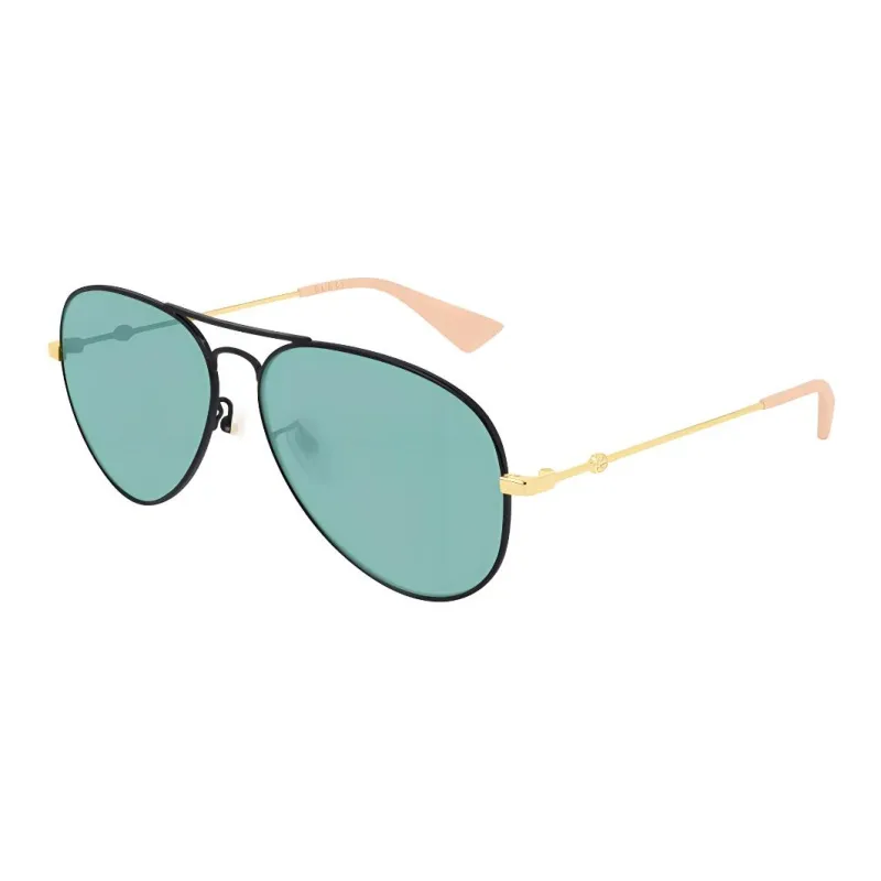 GUCCI Metal Aviator Sunglasses Men's Black-0