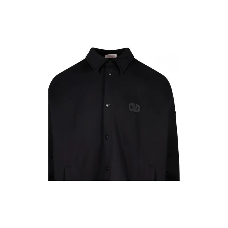 Valentino Logo Patch Buttoned Shirt-5