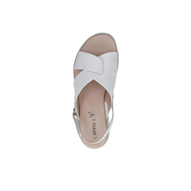 CAPRICE Kandy Strap Sandals 4.5cm Women's White-3