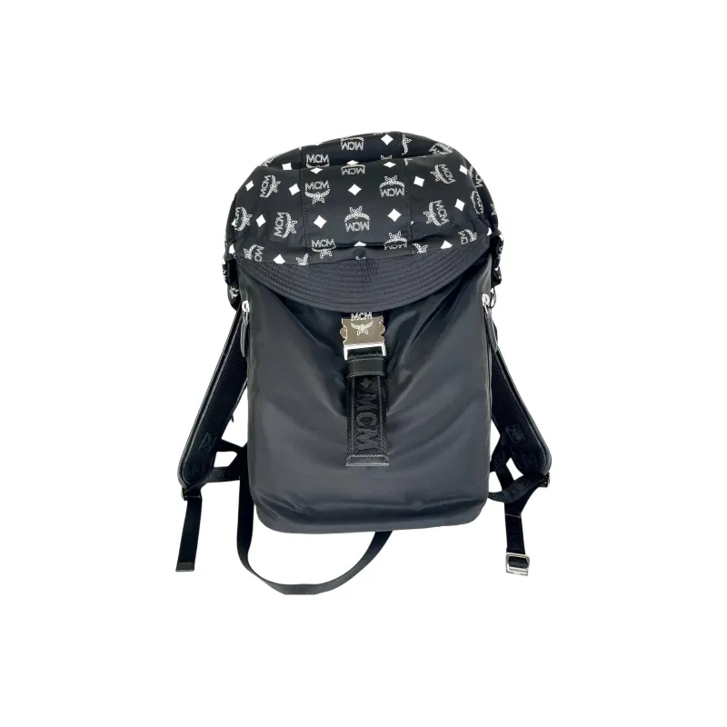 MCM Nylon Backpack Women's Black-1