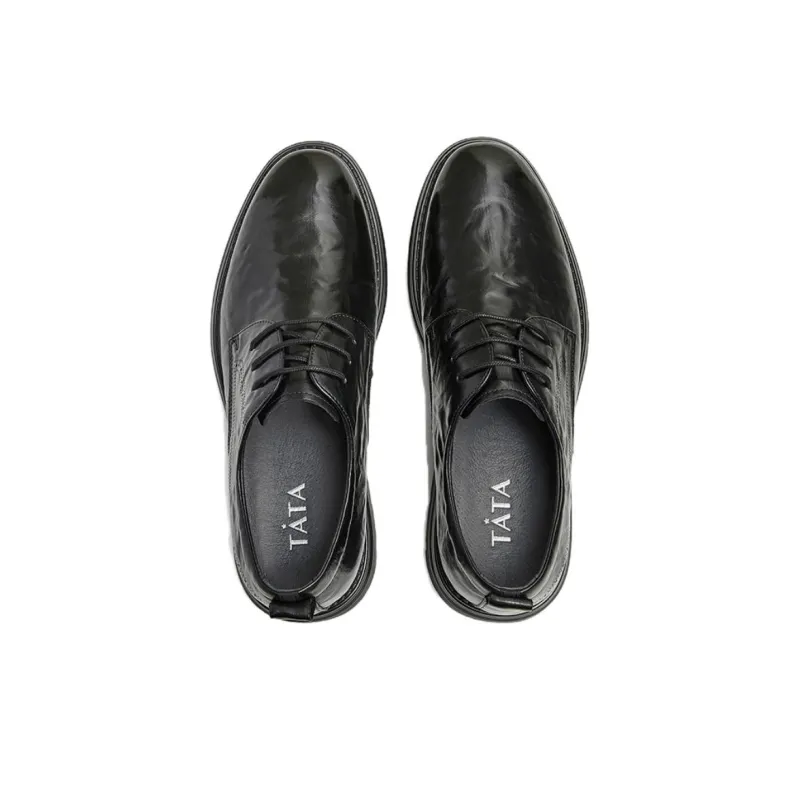 TATA Dress Shoes Men Low Top Solid Color-2