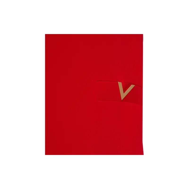 Valentino VLogo Plaque V Neck Blouse-5