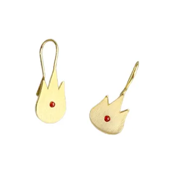 Sundanese Gold Plated Copper Earrings Women's