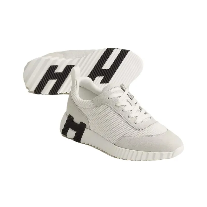 HERMES Bouncing Low-Top Casual Shoes Women's White-4