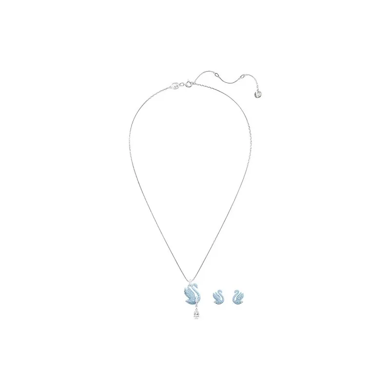 Swarovski Swan Crystal Necklaces Women's Blue-1