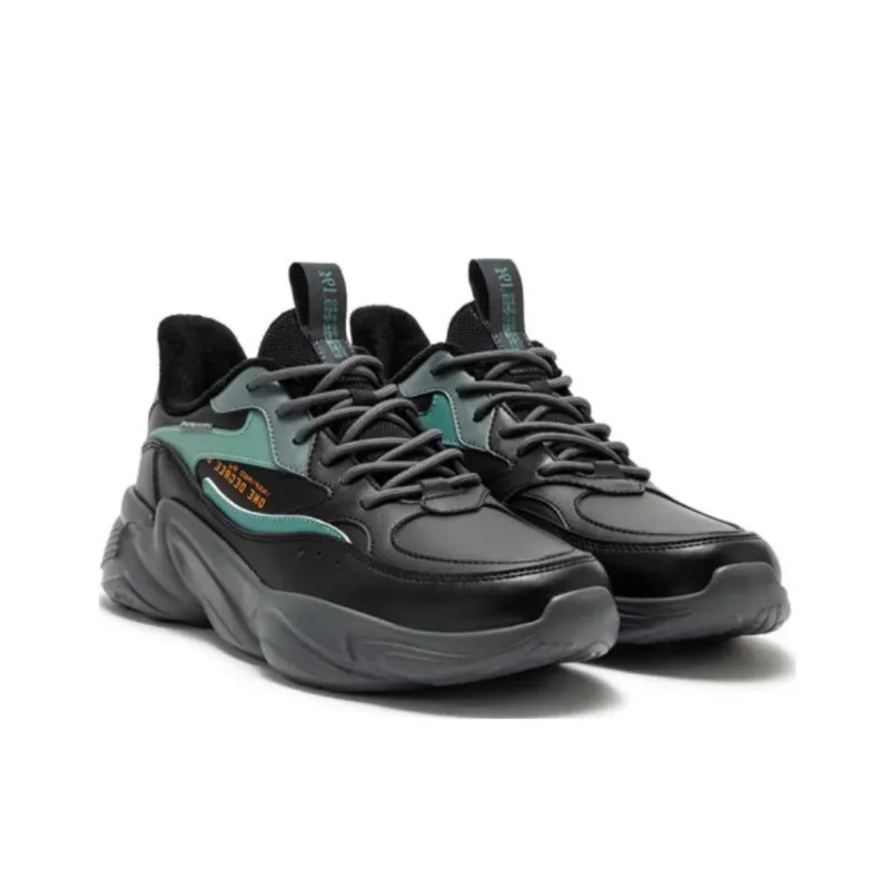 361° Dragon Se Abrasion Resistant Low Top Running Shoes Men's Black Green-4