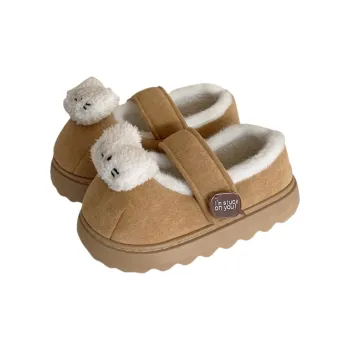 Thin Strips Cotton Slippers Women's, Light Khaki