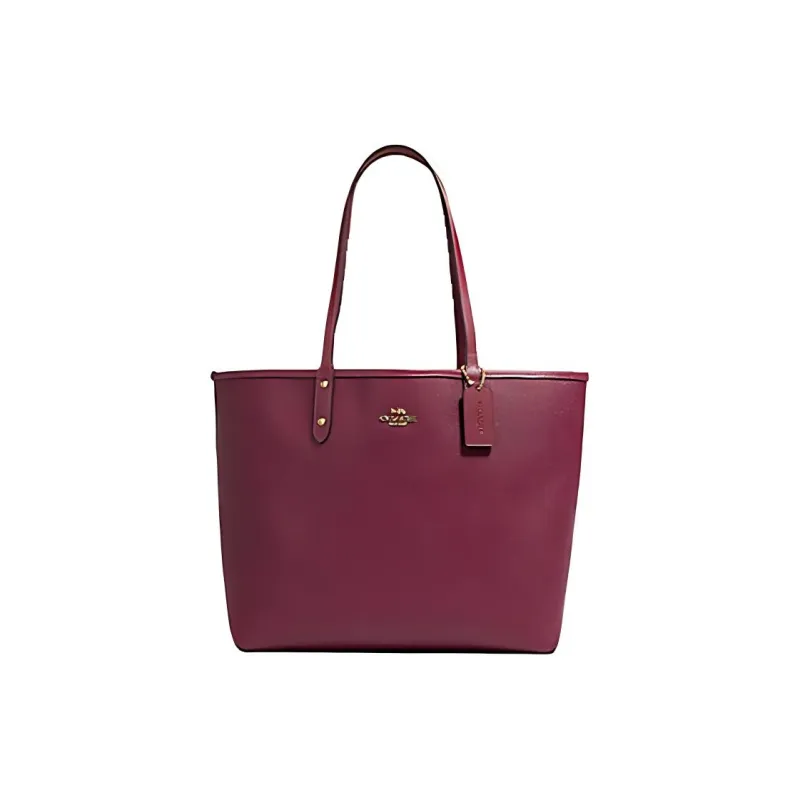 COACH City PVC Shoulder Bag Large Size Women's Rose Purple-1