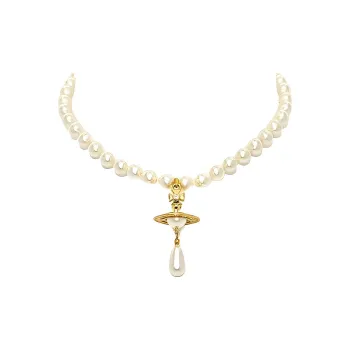 Vivienne Westwood One Row Pearl Drop Choker