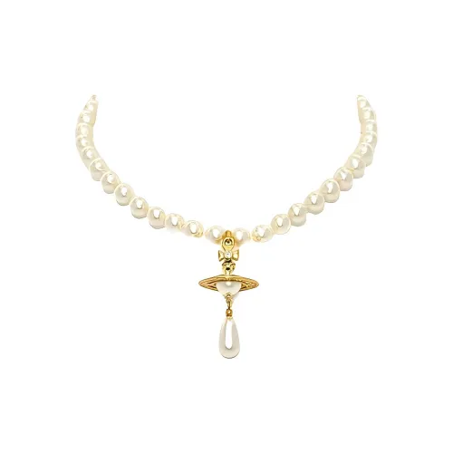 Vivienne Westwood One Row Pearl Drop Choker