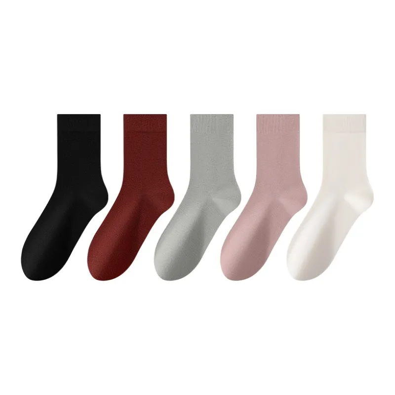 MIIOW Mid Calf Socks Women's 5 Pack-5