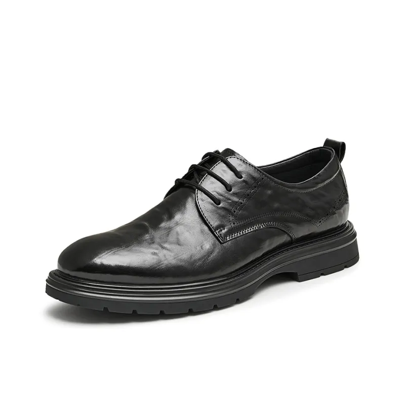 TATA Dress Shoes Men Low Top Solid Color-1