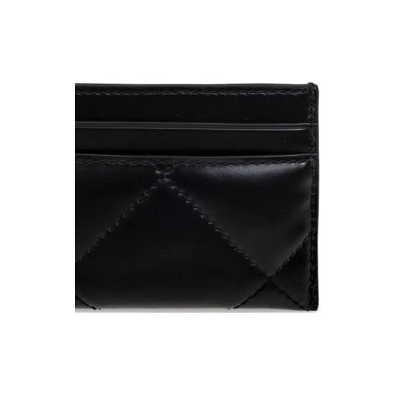 TORY BURCH Leather Card Holder Women's Black-4