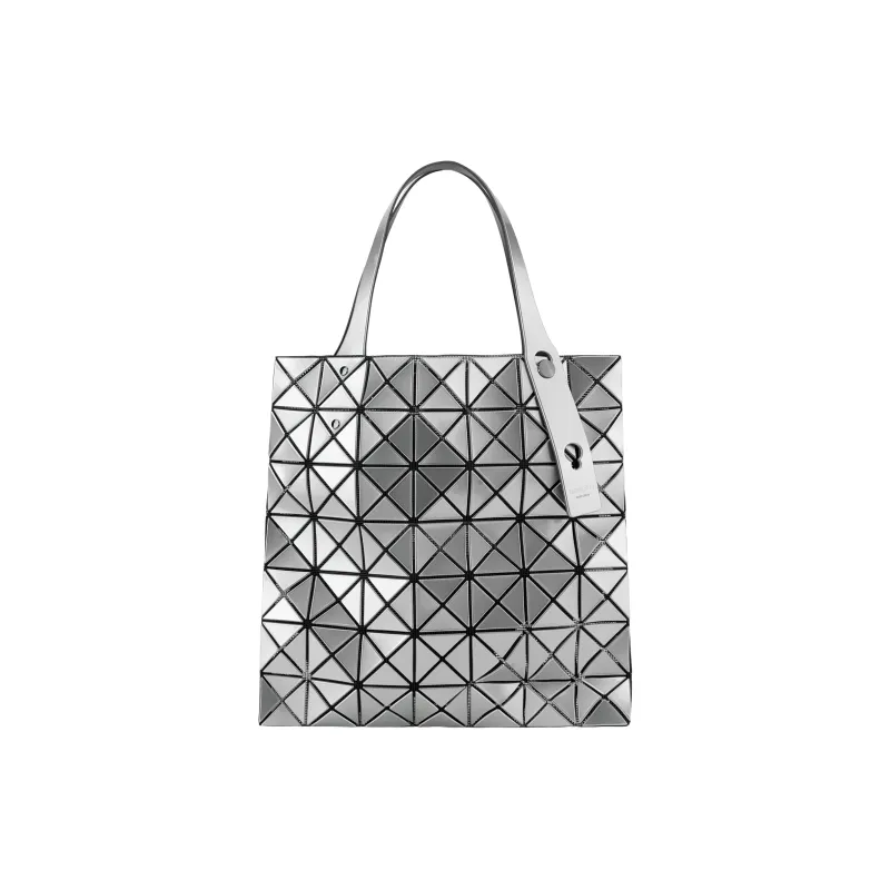 ISSEY MIYAKE Polyester Tote Bag, Shopping Bag, Handbag Women's Silver-4