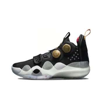 LiNing WOW 8 Retirement Night Cushioned Slip Resistant Mid Top Basketball Shoes Men's Black