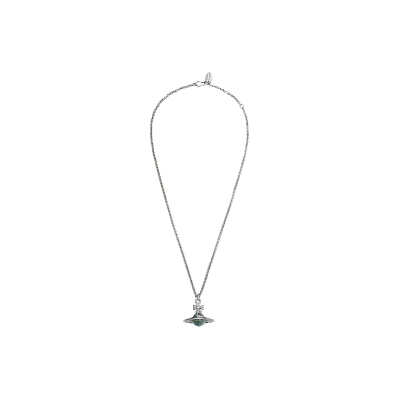 Vivienne Westwood Necklaces Unisex Green Silver-2