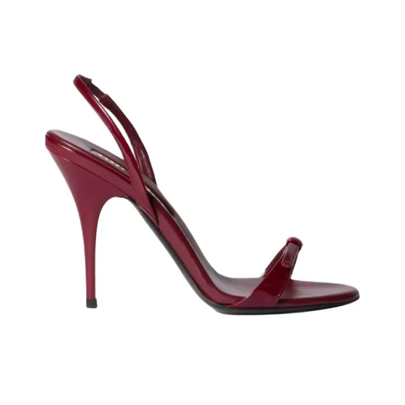 MIU MIU One Strap Sandals 10.5cm Women's Red-1