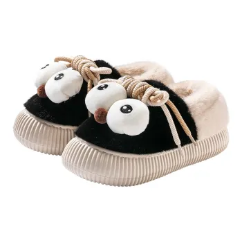 FGHGF Home Slippers, Cotton Slipper Black/Coffee/Yellow