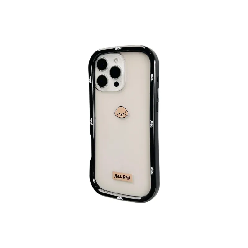 Wei Xin Acrylic Material 2 in 1 Transparent Puppy Phone Cases Compatible With IPhone 16/15 Pro Max/Apple 13/14 Pro/Max-5
