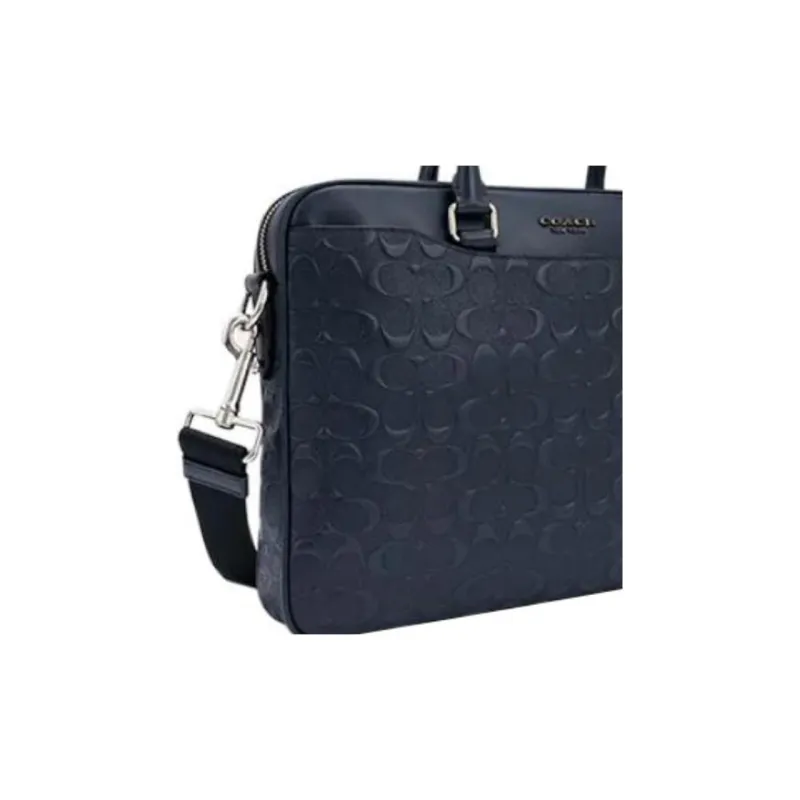 COACH Beckett Cow Leather Briefcase, Handbag Large Size Men's Marine Blue-3