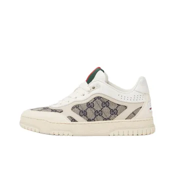 GUCCI Re Web Low Top Skateboard Shoes Women's Beige