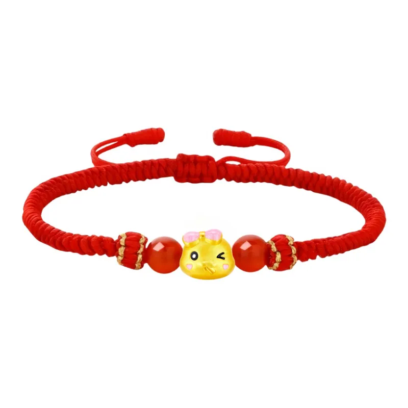 Double Happiness Gift Agate Bracelets Unisex-2