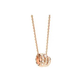BVLGARI SERPENTI VIPER 18K Rose Gold Necklaces Unisex Rose Gold