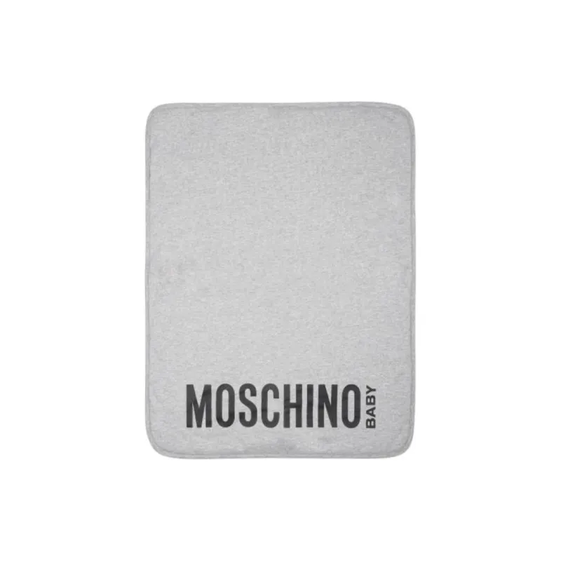 MOSCHINO Cotton Shoulder Bag Women's Gray-3