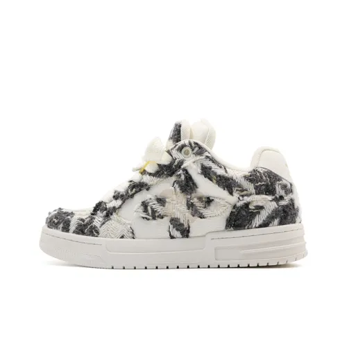 Hong Kong Meng Coverage Anti Slip Wear Resistant Breathable Height Increasing Low Top Skateboard Shoes Unisex Ink Wash