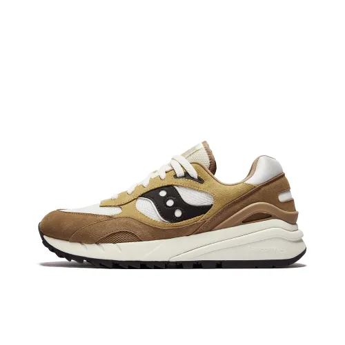 Saucony Low Top Vintage Casual Shoes Unisex Brown Yellow
