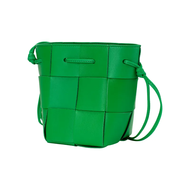 Bottega Veneta CASSETTE Pillow Bag Cow Leather Bucket Bag, Shoulder Bag, Crossbody Bag Regular Women's Green-2