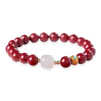 DTOTO Reconstructed Cinnabar Bracelets Unisex