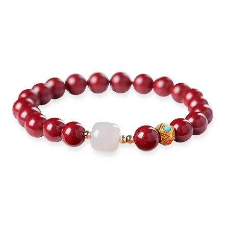 DTOTO Reconstructed Cinnabar Bracelets Unisex-0