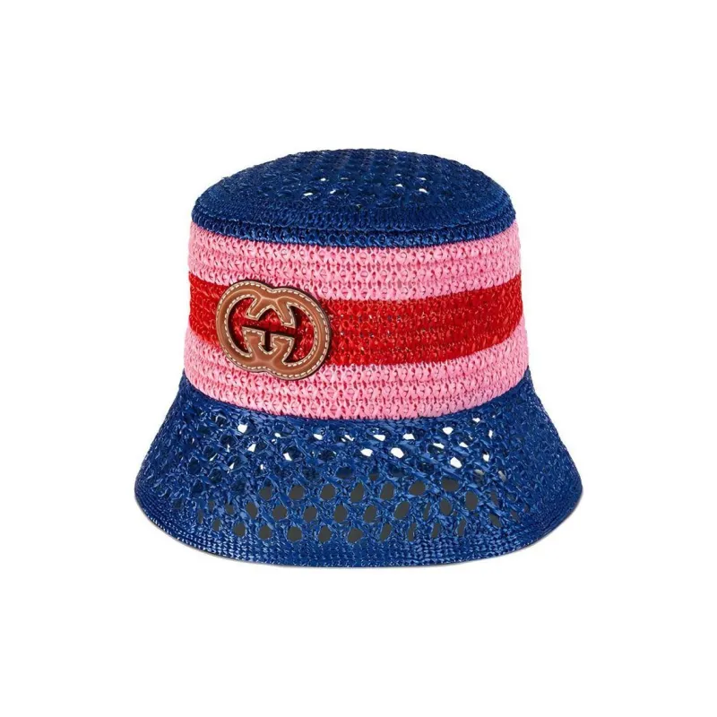 GUCCI Bucket Hats Women's Blue/Pink-0