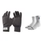Dark Gray+Ace White Thigh-High Socks