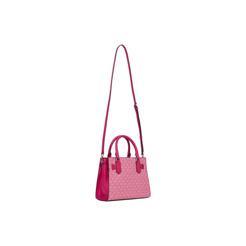 MICHAEL KORS Hamilton Series Coated Canvas Shoulder Bag, Crossbody Bag, Handbag Small Size Women's Dragon Fruit-1