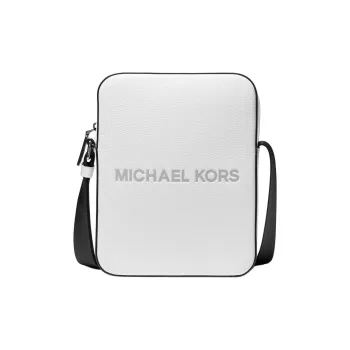 MICHAEL KORS Cooper Logo Embossed Pebbled Leather Flight Bag