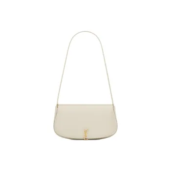 SAINT LAURENT Calfskin Handbag, Shoulder Bag Mini Women's White