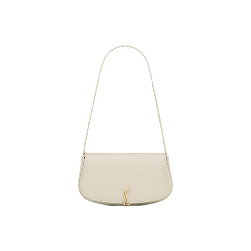 SAINT LAURENT Calfskin Handbag, Shoulder Bag Mini Women's White-0