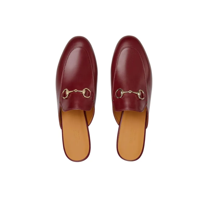 GUCCI Wrap toe Slippers Women's Red Brown-4