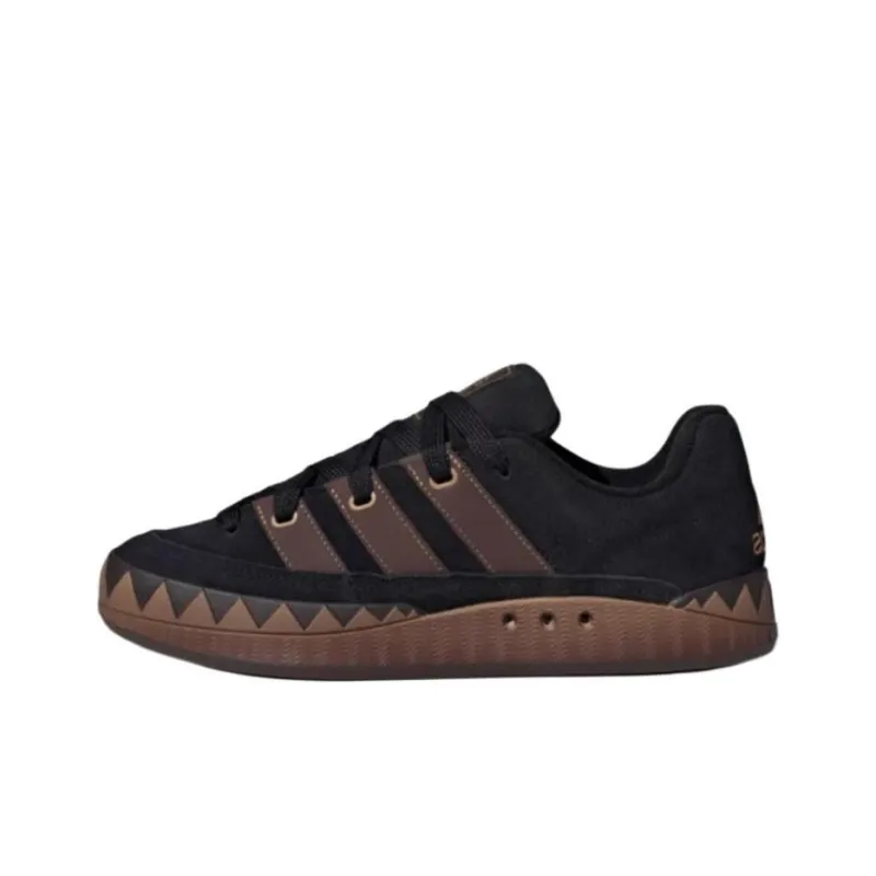 Adidas ADIMATIC Anti Slip Wear Resistant Low Top Skateboard Shoes Unisex Black Brown-0